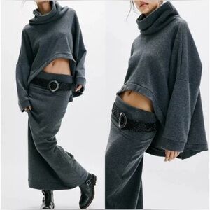 New! FREE PEOPLE Free-Est Milley Reversible Skirt Set XS